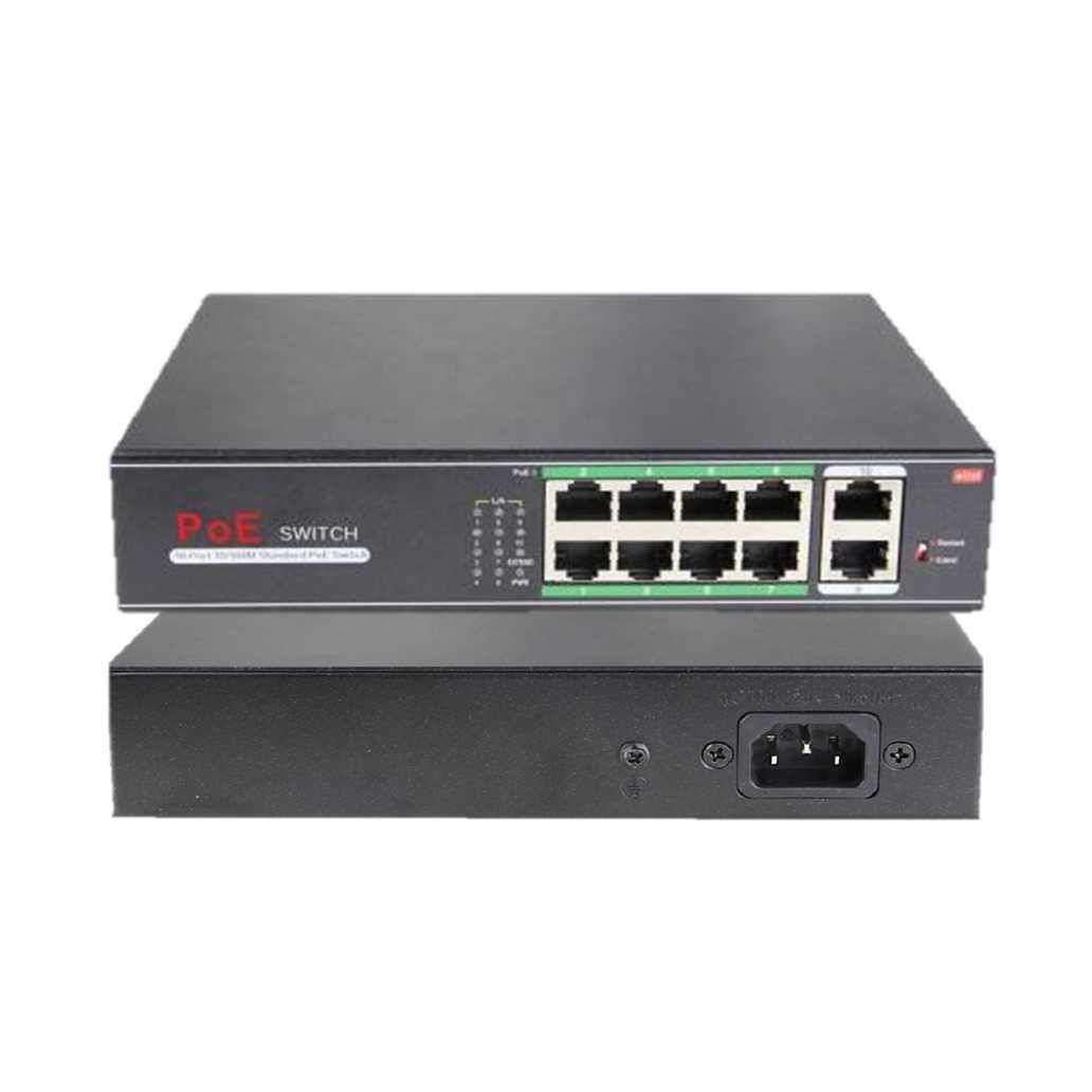 8+2 Port Poe Switch 10/100/1000 SmartVision SV-H1108PGL